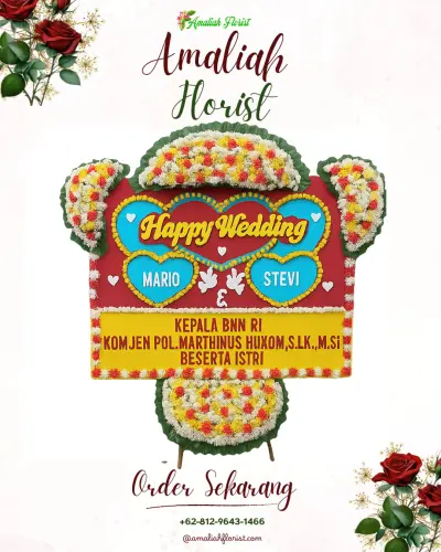 Karangan Papan Bunga Pernikahan cikarang barat